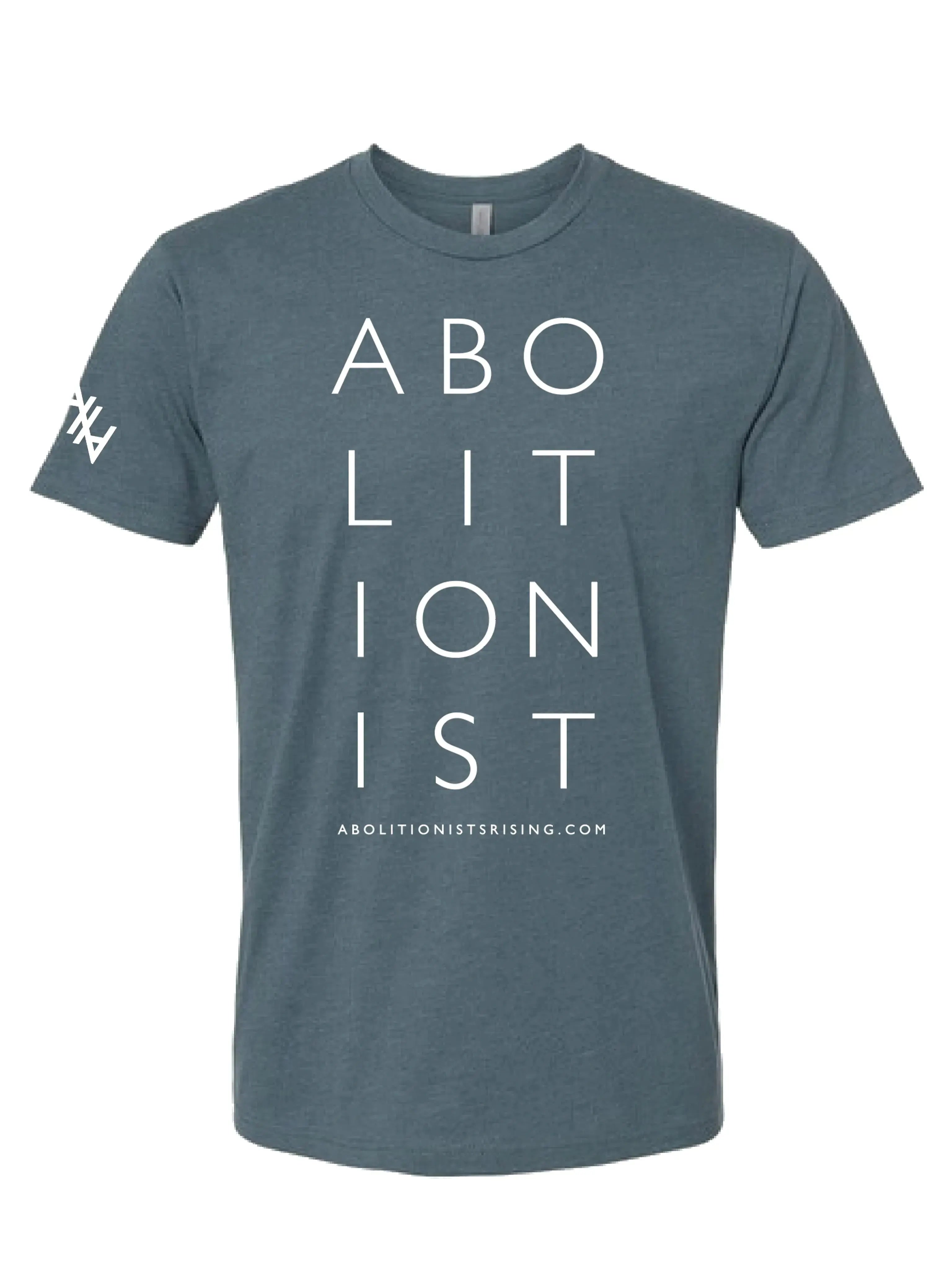 Abolitionist Stacked Slate Blue Unisex T-Shirt Abolitionists Rising Store 