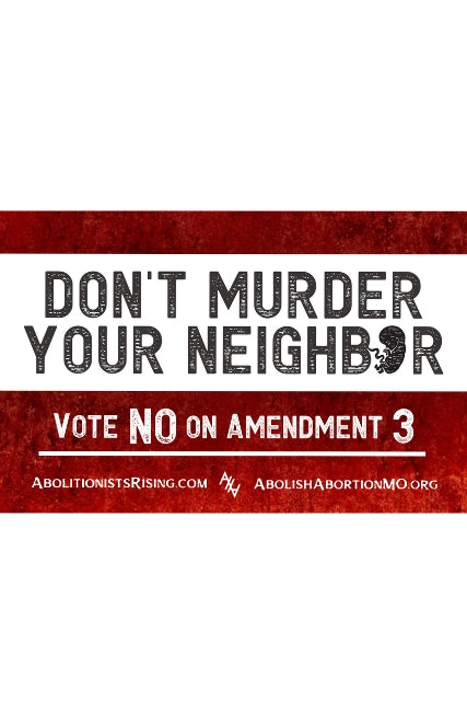 Missouri Vote No on 3 Handheld Sign Free Digital Copy - Abolitionists Rising Gear Store Signs Default Title Abolitionists Rising Store