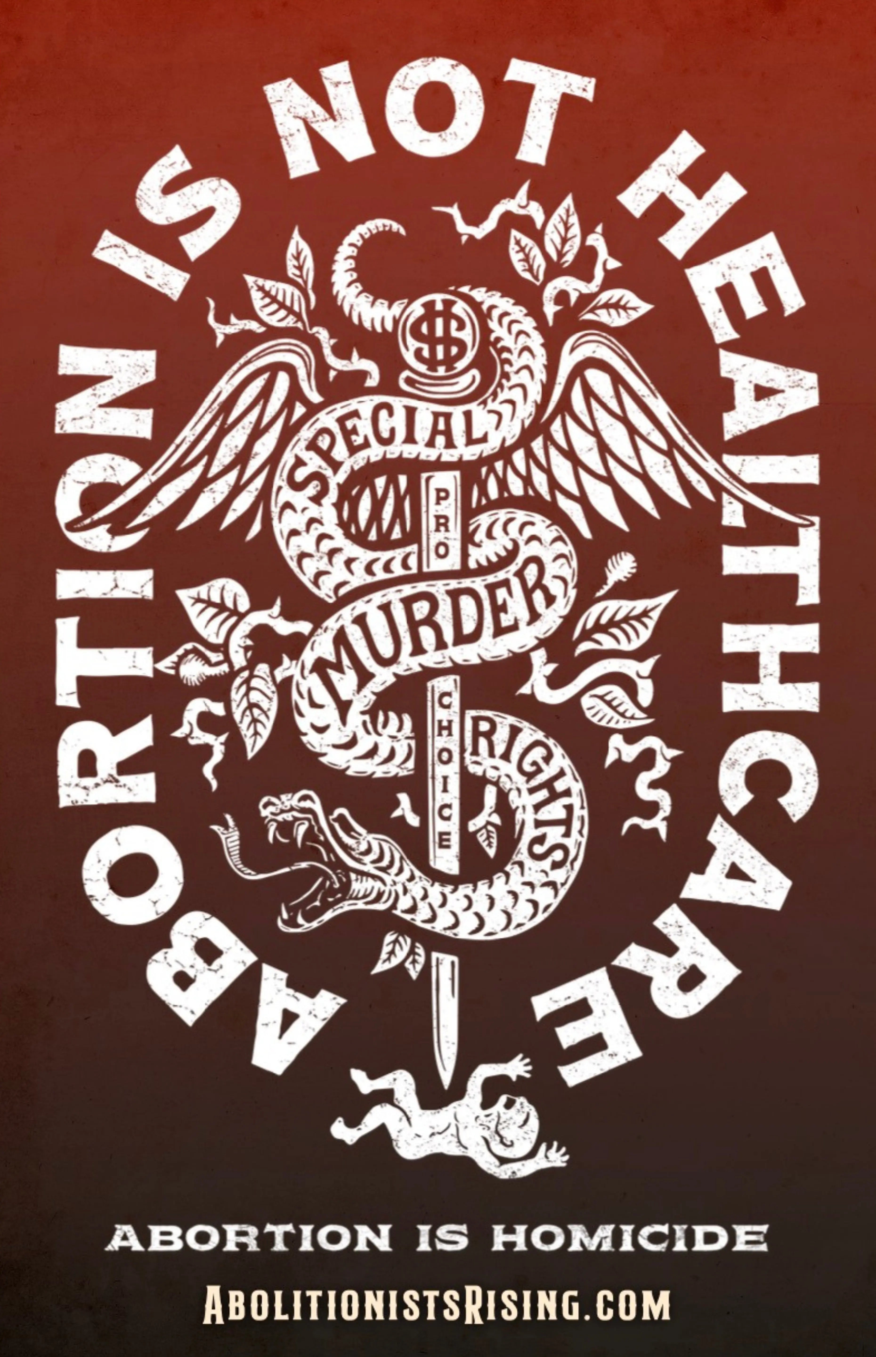 Homicide Not Healthcare Colorized Sign Abolitionists Rising Store 