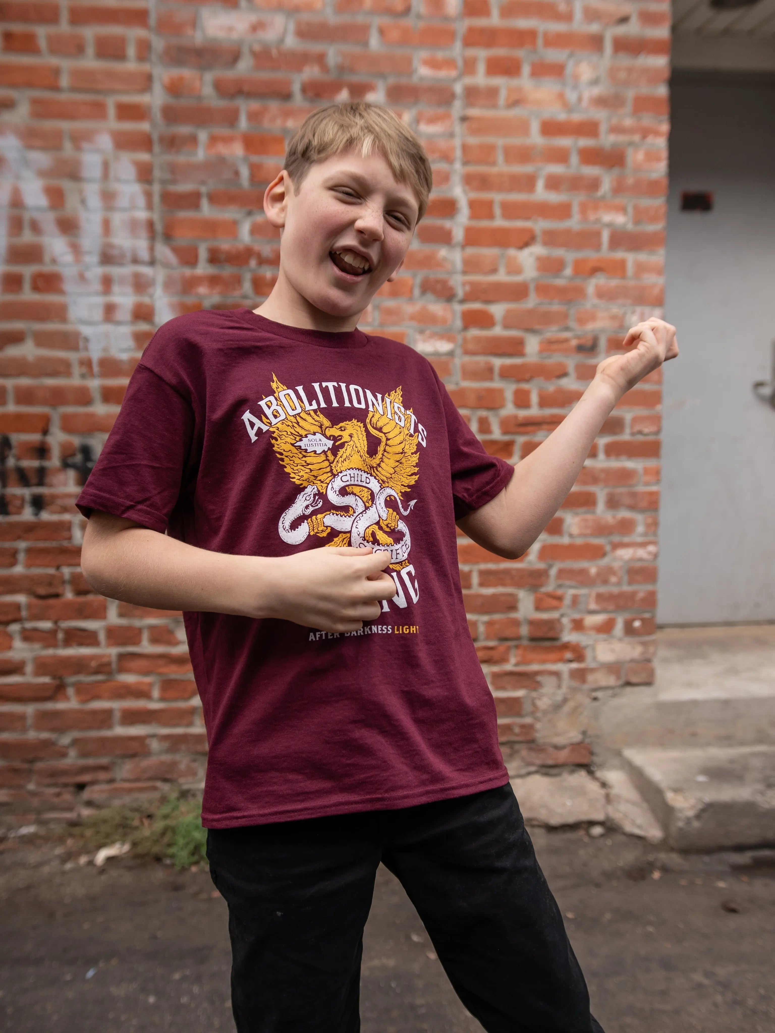 Phoenix Rising Youth T-Shirt Abolitionists Rising Gear Store 