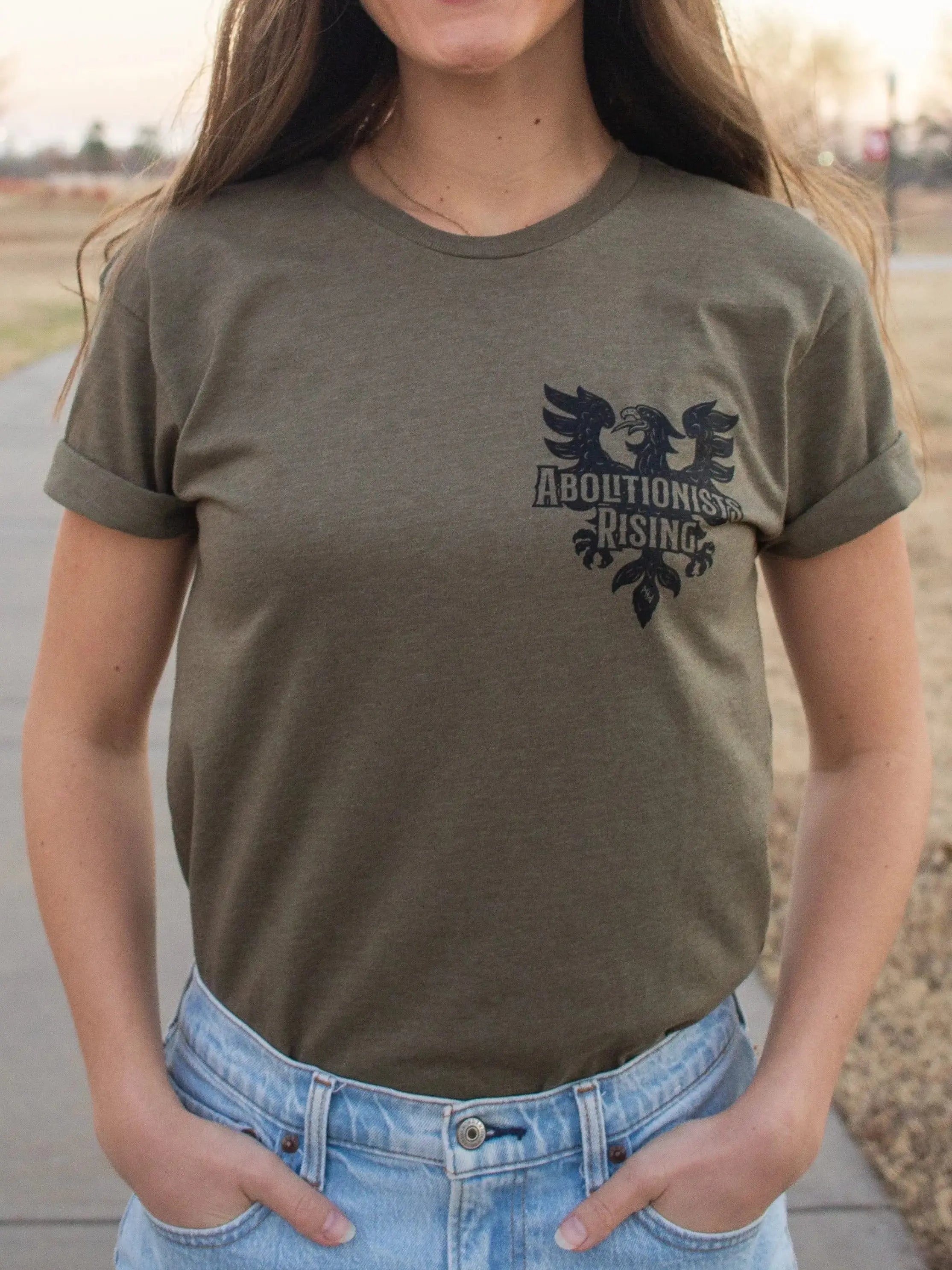 Military Green AR "Wilberforce Eagle" Shirt Abolitionists Rising Store 