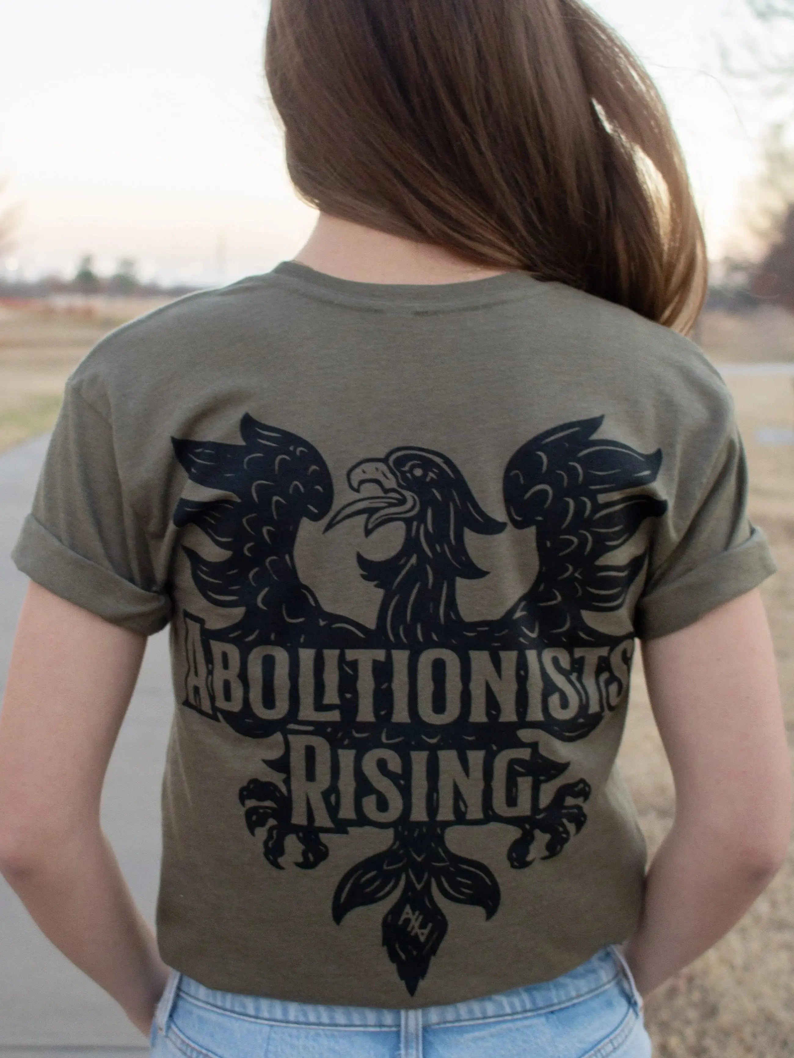 Military Green AR "Wilberforce Eagle" Shirt Abolitionists Rising Store 