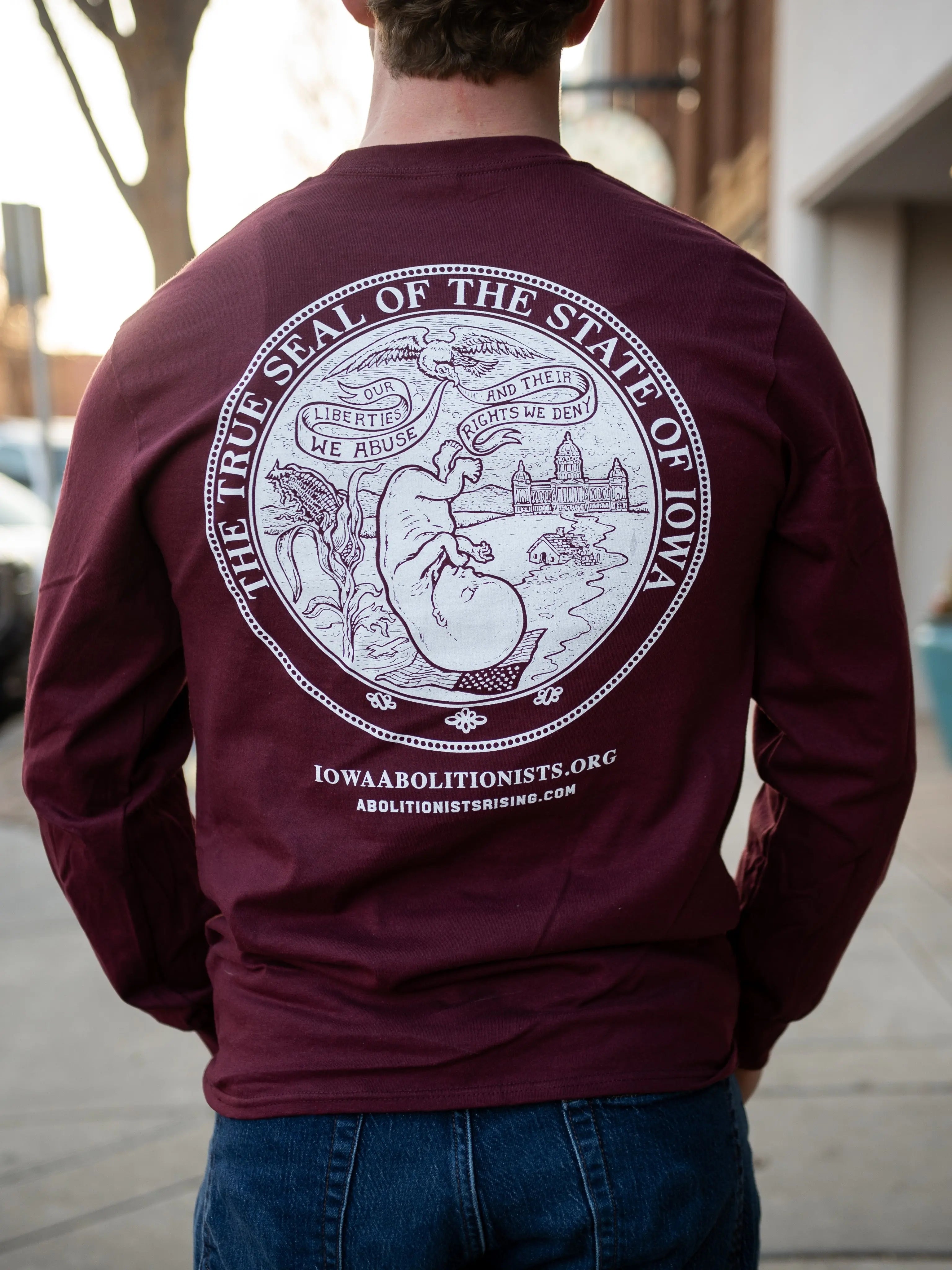 Iowa Abolitionist Long-Sleeve Tee Abolitionists Rising Store 