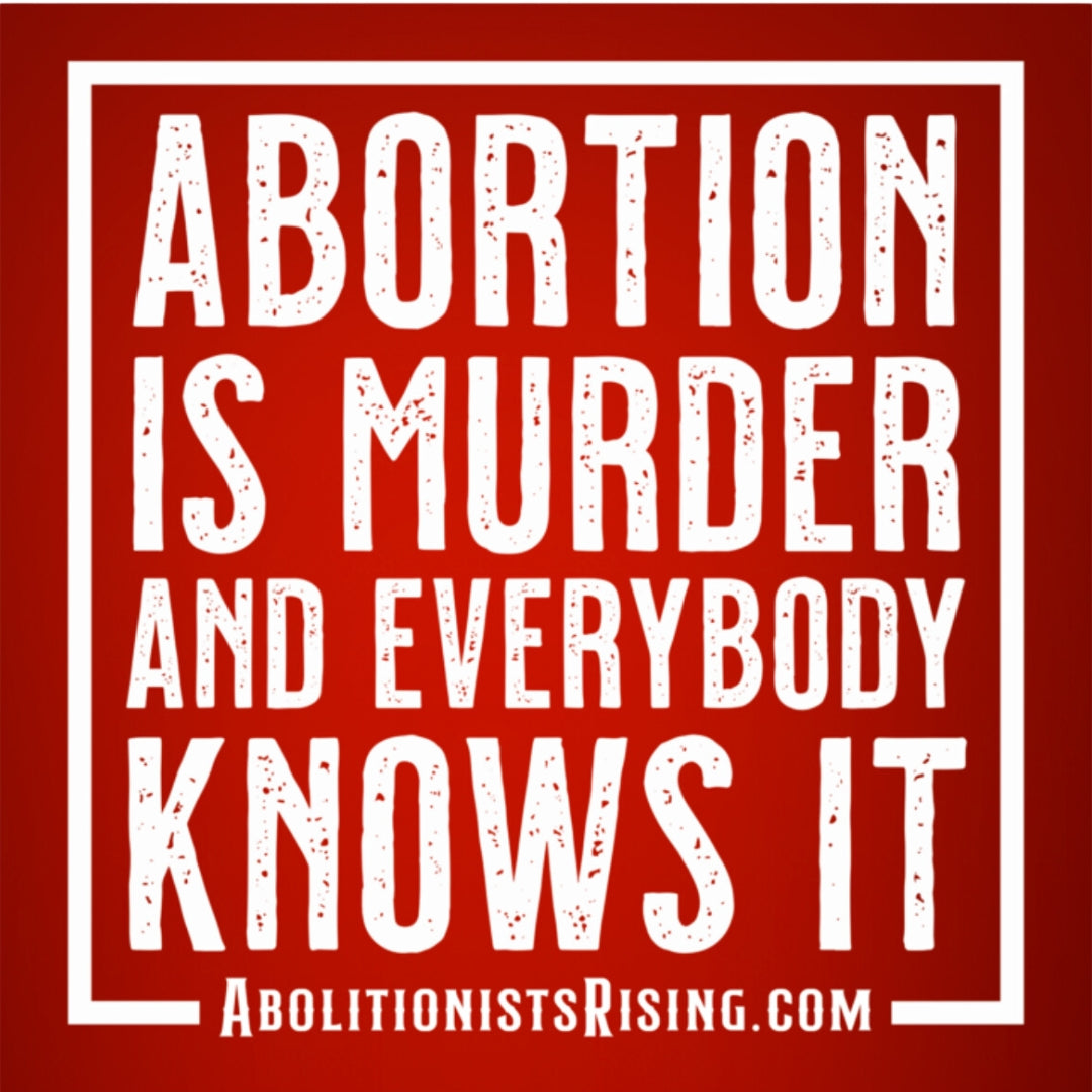 Abortion is Murder Sticker - Abolitionists Rising Gear Store Stickers Default Title Abolitionists Rising Store