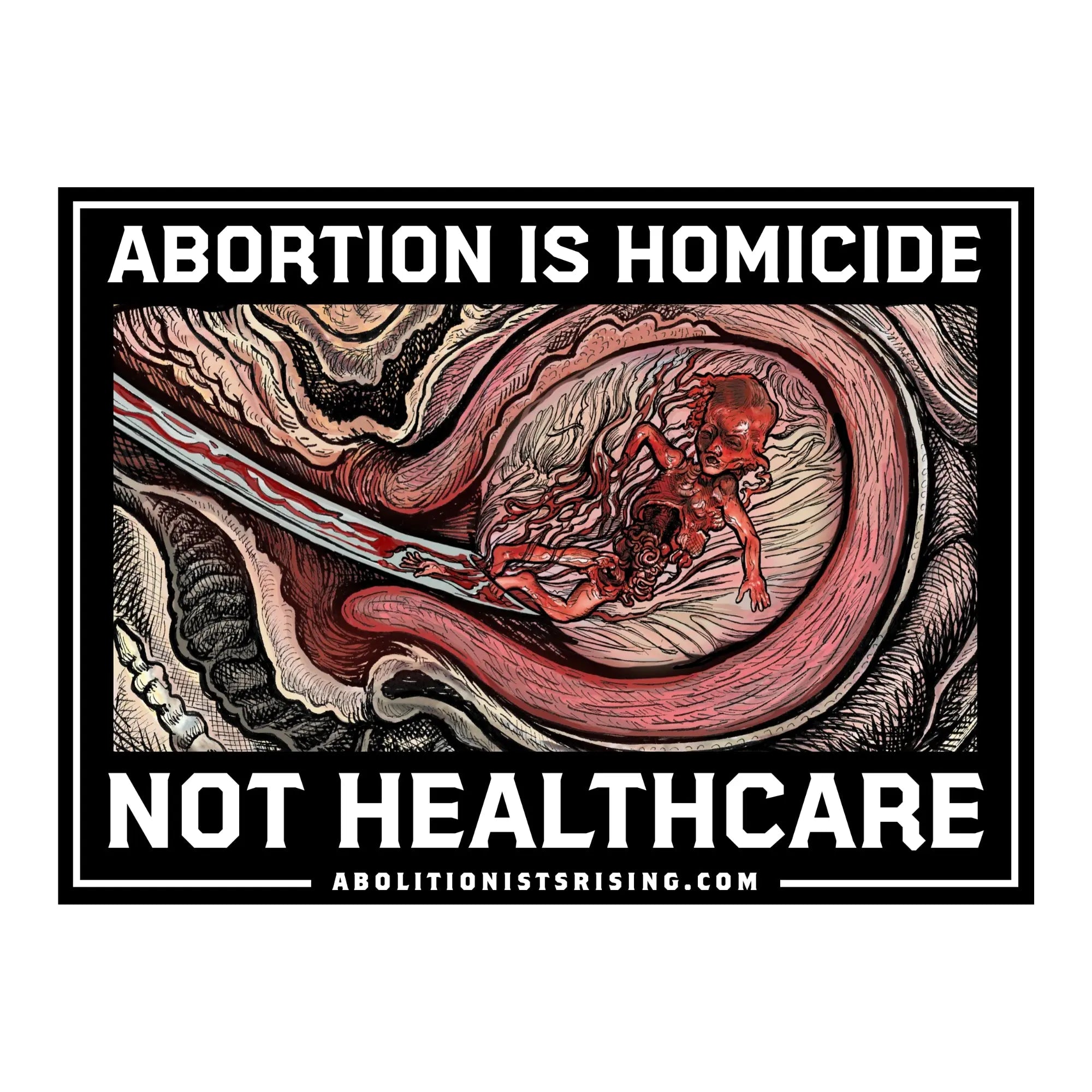 Abortion Is Homicide Sticker Abolitionists Rising Gear Store 