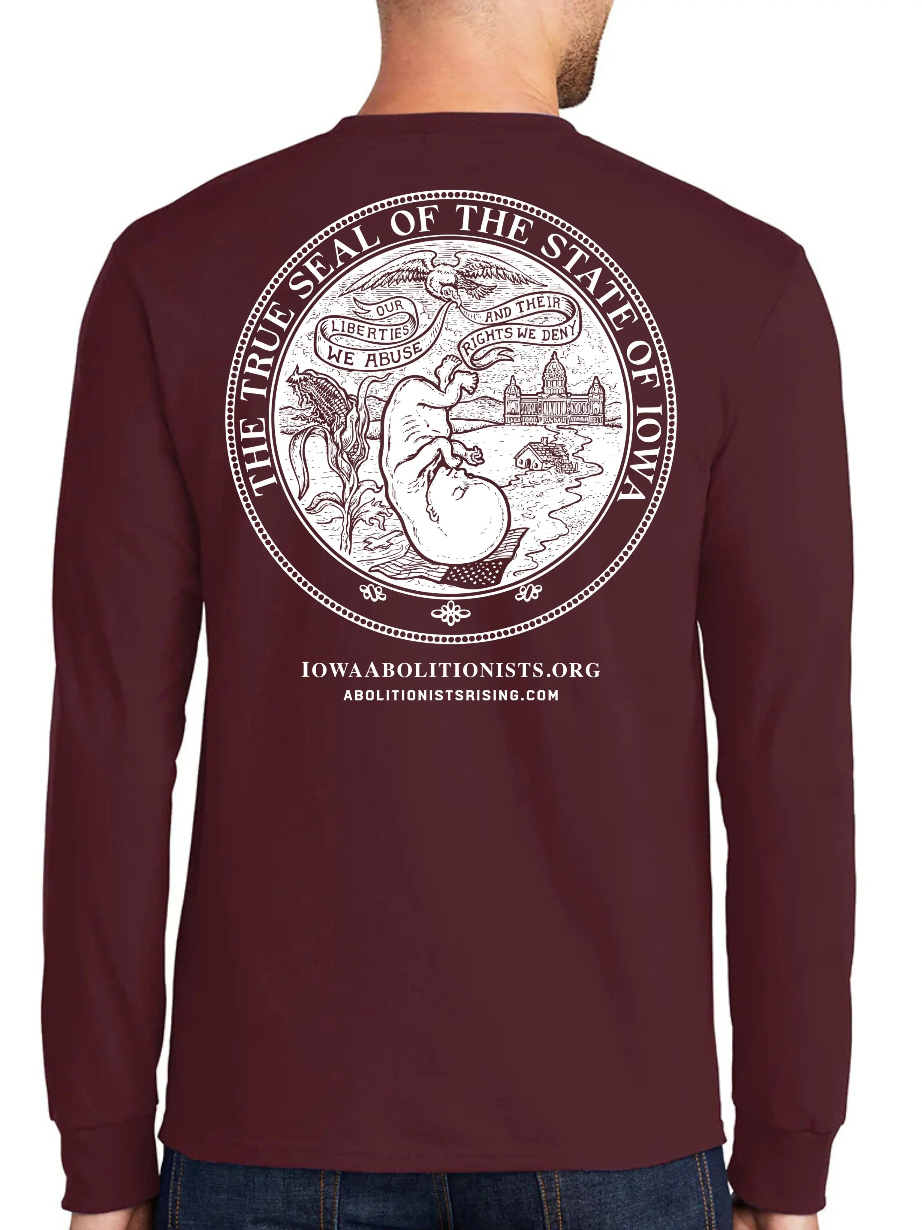 Iowa Abolitionist Long-Sleeve Tee Abolitionists Rising Store 