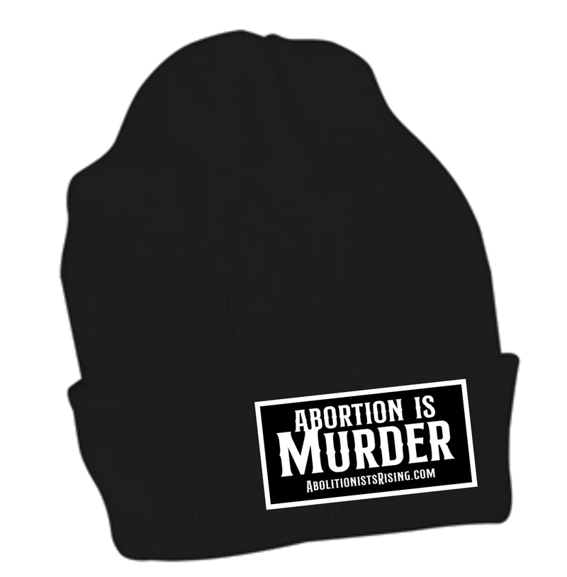 Abortion Is Murder Fleece-Lined Beanie