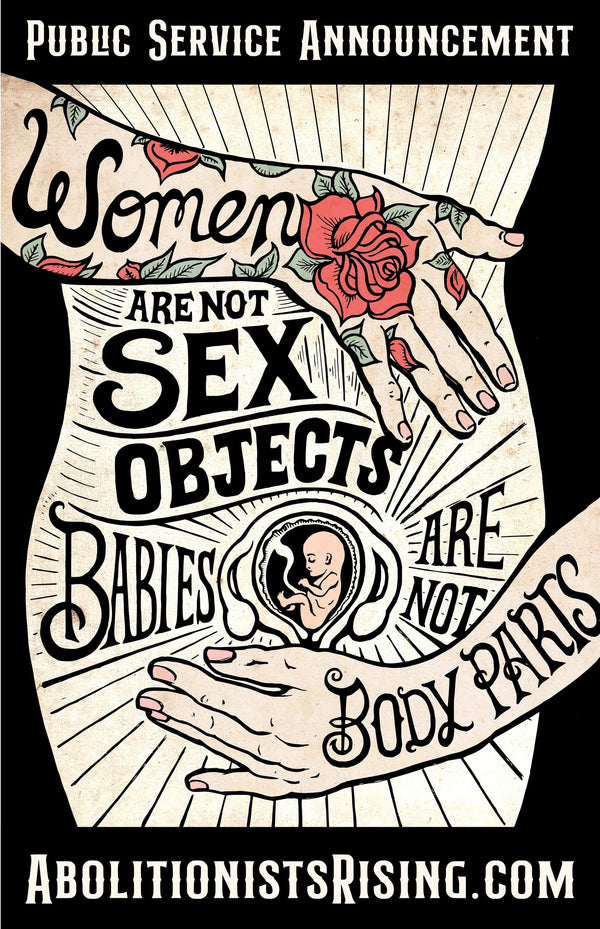 Women Are Not Sex Objects, Babies Are Not Body Parts Sign